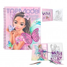 Top Model Libro Colorear Chica con Perrito