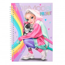 Top Model Cuaderno Colorear Pocket