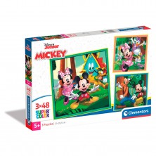 Puzles Mickey 3x48 Piezas