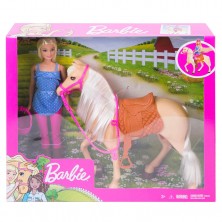 Muñeca Barbie con Caballo