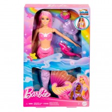 Muñeca Barbie Sirena Malibú Cambia de Color