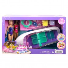 Lancha con 2 Muñecas Barbie y Accesorios