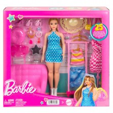 Muñeca Barbie con Sofá y Accesorios Moda