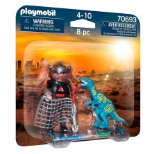 Playmobil Dúo Pack Velociraptor y Saqueador 70693