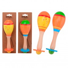 Maraca Madera Colores Surtidos