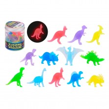 Bote con 12 Mini Dinosaurios