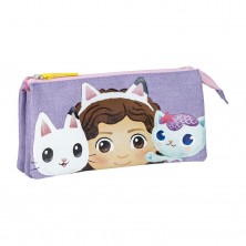 Estuche 3 Compartimentos Gabby's Dollhouse