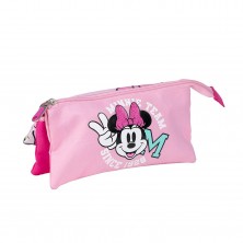 Estuche Triple Minnie Mouse