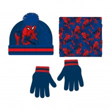 Conjunto Gorro, Guantes y Buff Spiderman