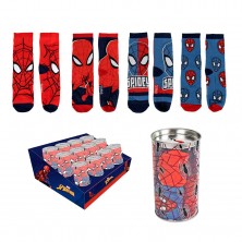 Hucha con 4 Pares Calcetines Spiderman