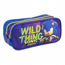 Estuche 2 Cremalleras Sonic