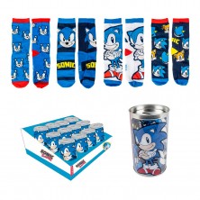 Hucha con 4 Pares Calcetines Sonic
