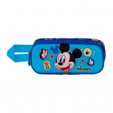 Estuche Doble Mickey 22 x 8 x 10 cm