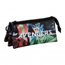 Estuche Triple Avengers 23 x 11x 7 cm