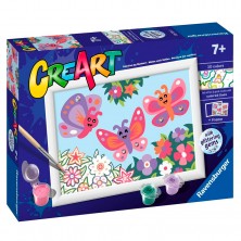 Pinta con Números Mariposas Glitter