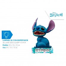 Lámpara Figura Stitch con Reloj Despertador