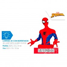 Lámpara Figura Spiderman con Despertador y Fecha