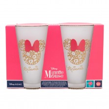 Pack 2 Vasos Cristal Minnie 490 ml