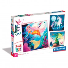 Puzzle 3x48 Piezas Unicornios