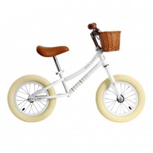 Bicicleta Sin Pedales Blanca con Cesta