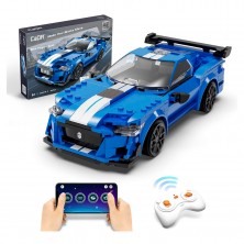 Construcción Coche Azul con RC 325 Piezas