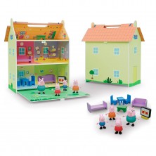 Casa Madera Peppa Pig con 4 Figuras