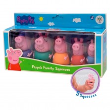 Pack 5 Figuras Baño Familia Peppa Pig