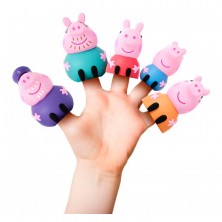 5 Marionetas Dedo Familia Pig