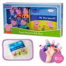 Pack Regalo Libro Baño + 5 Marionetas Peppa Pig